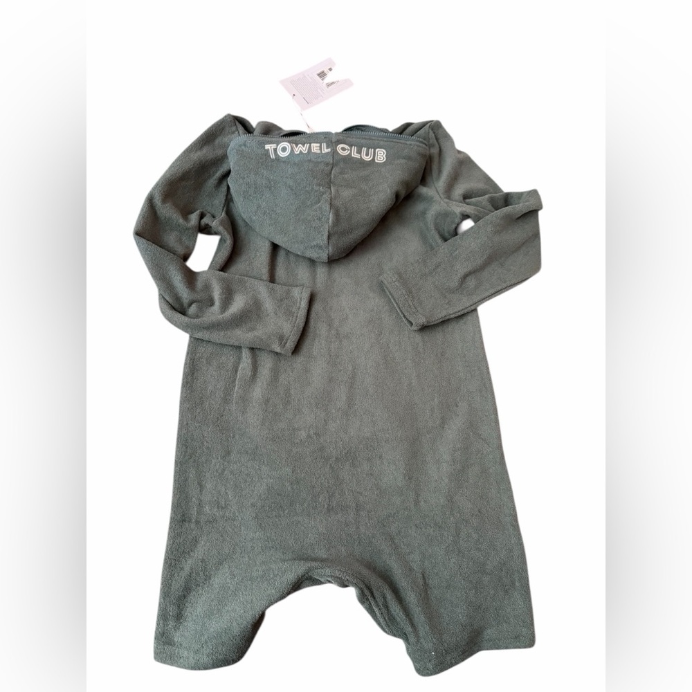Towel Club‎ Short Jumpsuit adult XS Onepiece Beach Pool Shower Vacation GREEN - Picture 2 of 4